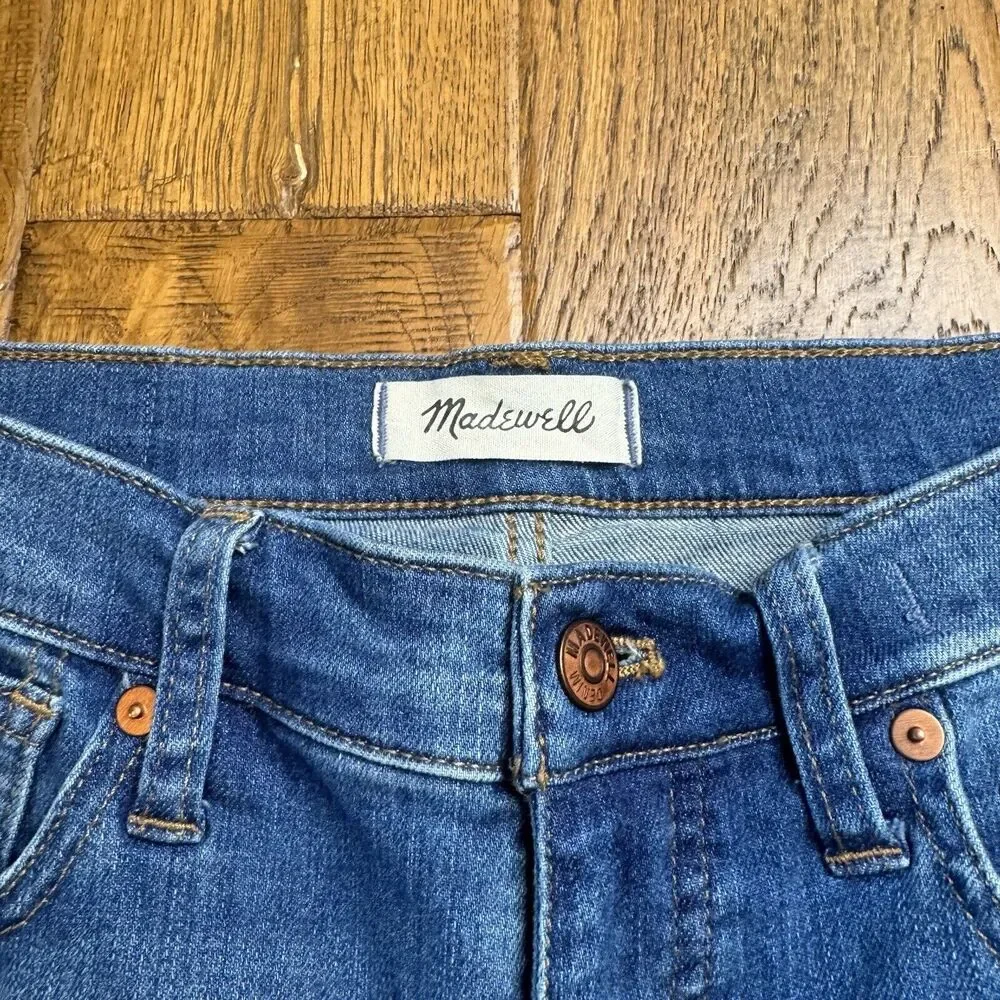 Madewell Womens Medium Wash 9'' Mid Rise Skinny Jeans Size 28 Inseam 29 - Picture 2 of 9